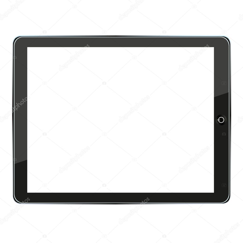 Vector portable computer isolated on white. Eps10. Ipade - like computer tablet.