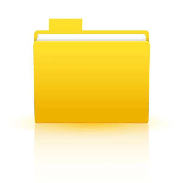 Vector folder isolated on white — Stock Vector