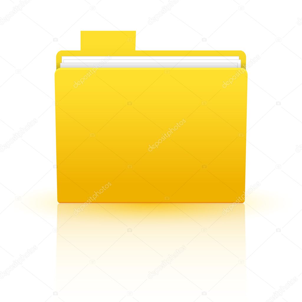 Vector folder isolated on white