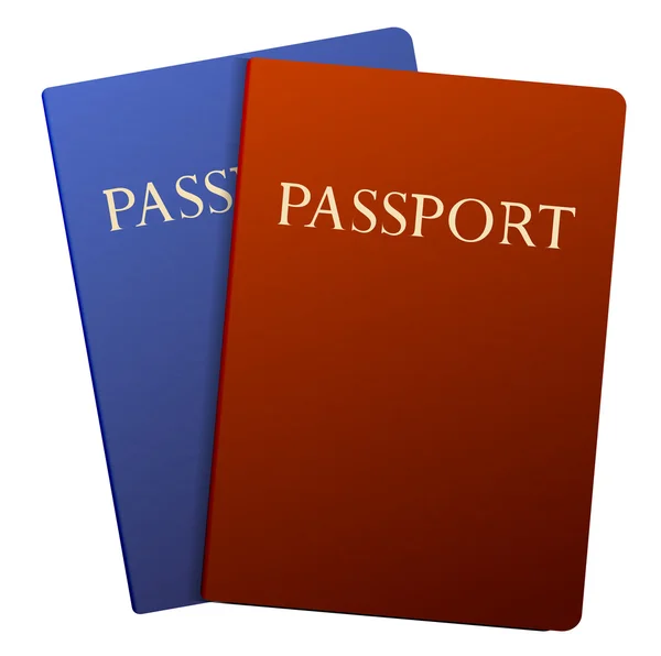 Passeports vectoriels isolés sur blanc — Image vectorielle