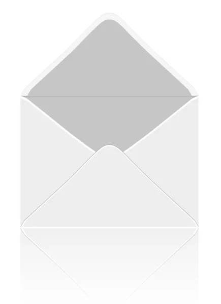 Enveloppe ouverte vectorielle isolée sur blanc — Image vectorielle