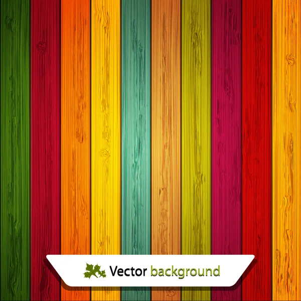 Vector fondo de madera de colores. Eps10 — Vector de stock