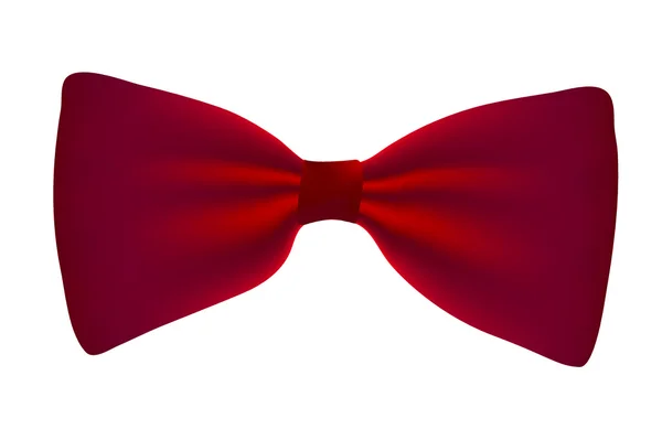 Corbata de lazo roja vectorial aislada en blanco — Vector de stock