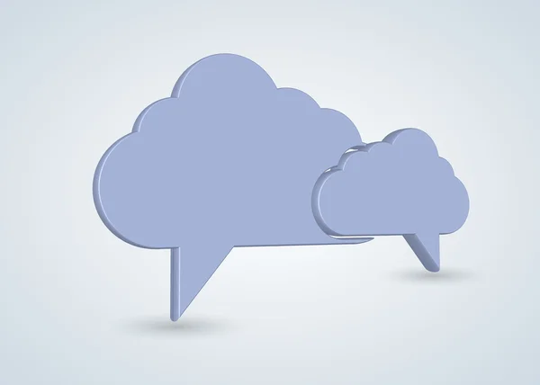 Concept vectoriel cloud informatique avec bulle vocale — Image vectorielle