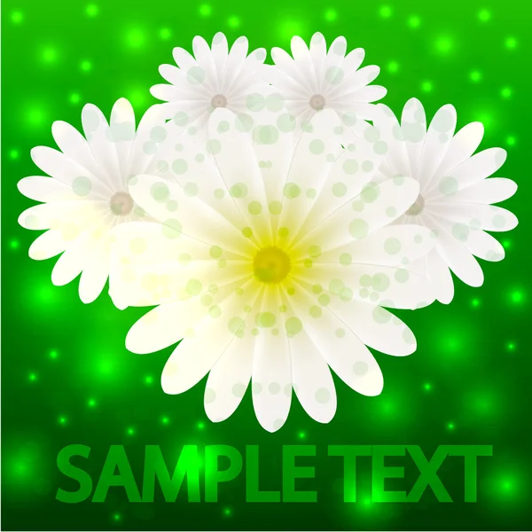 招待状やポストカードの創造的な花の背景をベクトルします。eps 10 — ストックベクタ