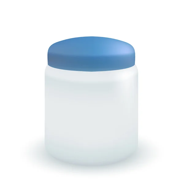 Vektor konténer krém vagy elszigetelt fehér szappan. — Stock Vector