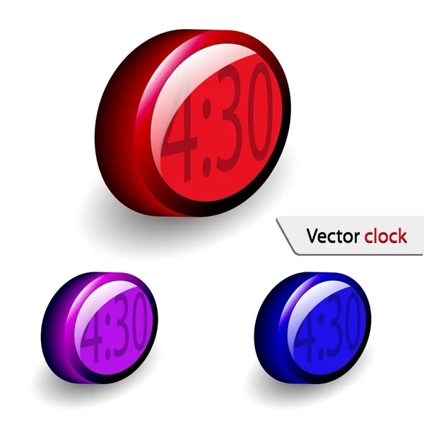 Reloj despertador vectorial aislado en blanco — Archivo Imágenes Vectoriales