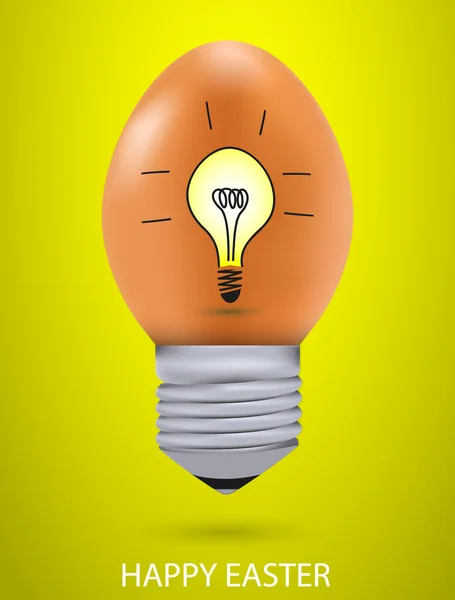 Concept vectoriel oeuf de Pâques avec ampoule. Eps10 — Image vectorielle