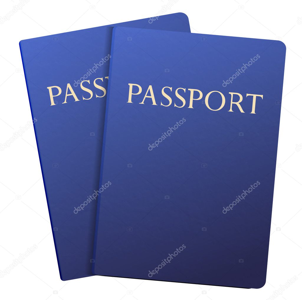 Vector passports isolated on white. Eps10