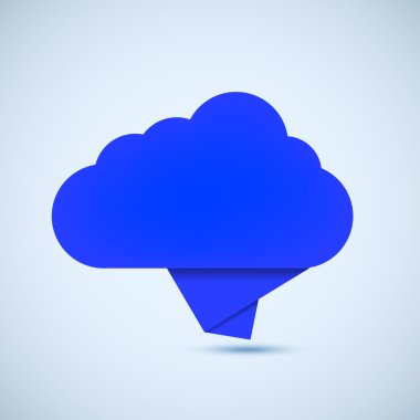 vektör kavram bilgisayar bulut ile konuşma balonu