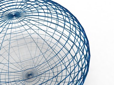 Blue wire sphere clipart