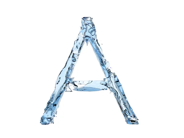 A letter water — Stock Photo, Image