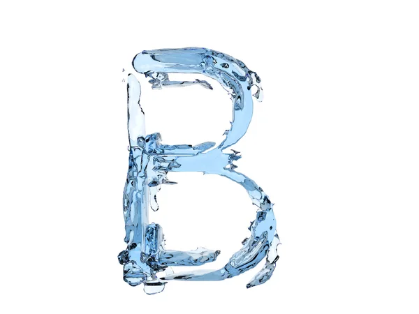 B letter water — Stock Photo, Image