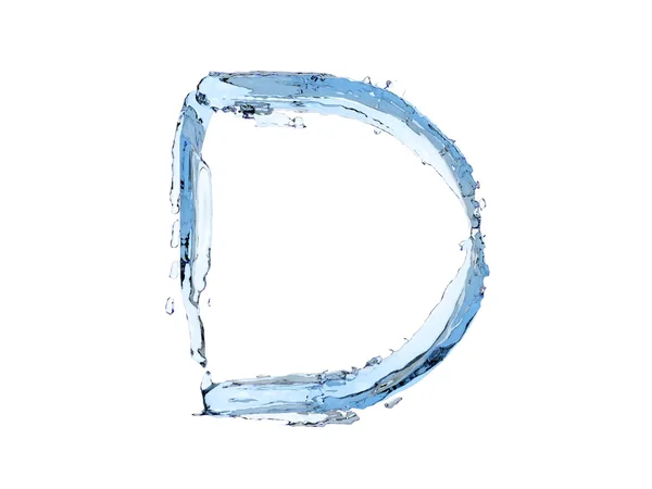 D letter water — Stock Photo, Image