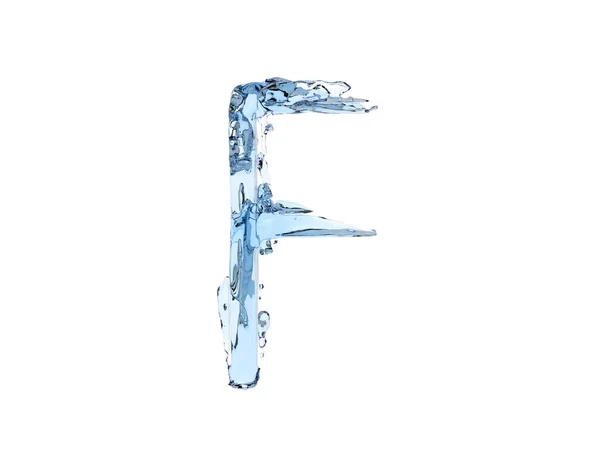 F letter water — Stock Photo, Image