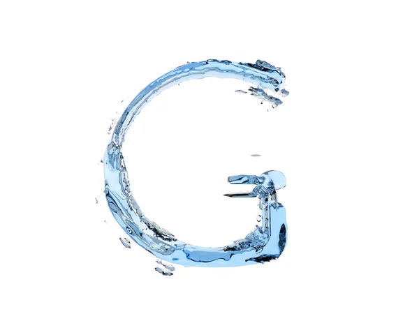 G letra agua — Foto de Stock