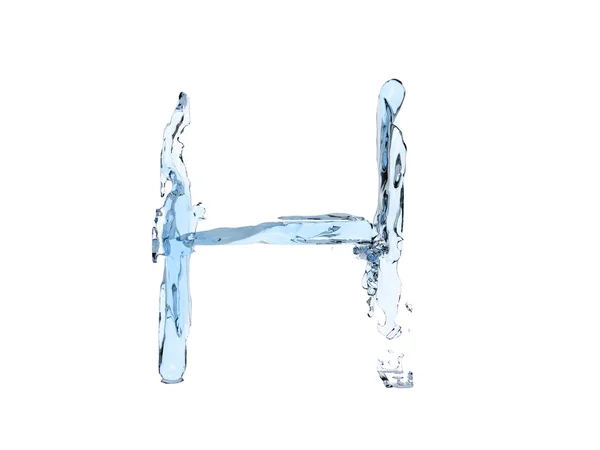 stock image H letter water