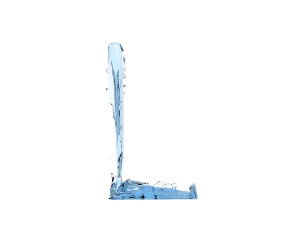 L Buchstabe Wasser — Stockfoto