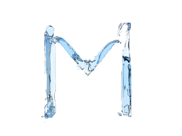 Νερό γράμμα m — Φωτογραφία Αρχείου