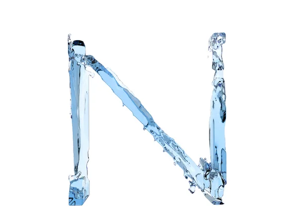N letter water — Stock Photo, Image