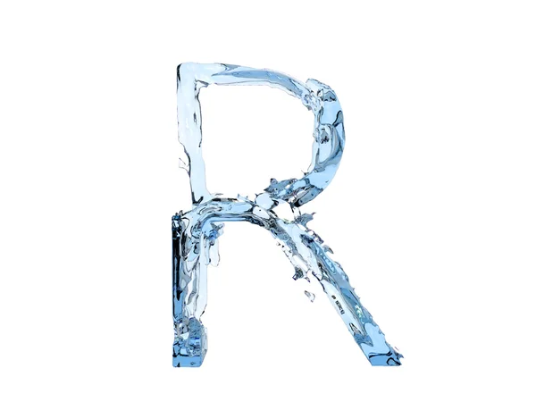 R letra água — Fotografia de Stock