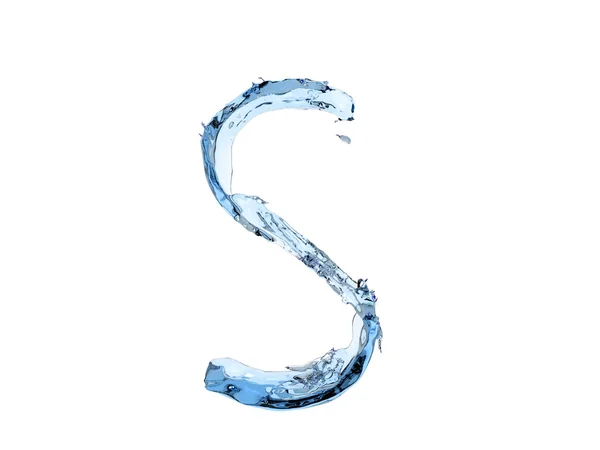 S 편지 물 — 스톡 사진