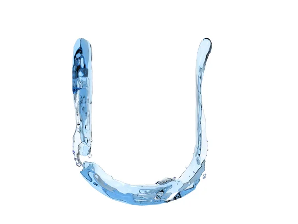 stock image U letter water