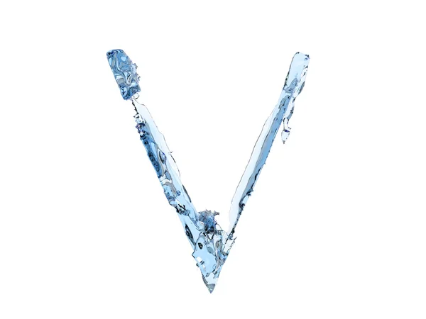 V letter water — Stock Photo, Image