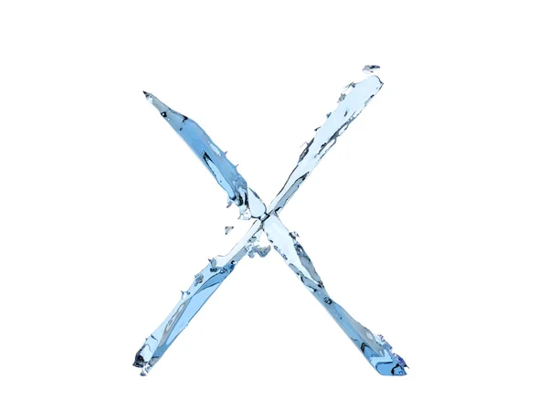 X letra água — Fotografia de Stock