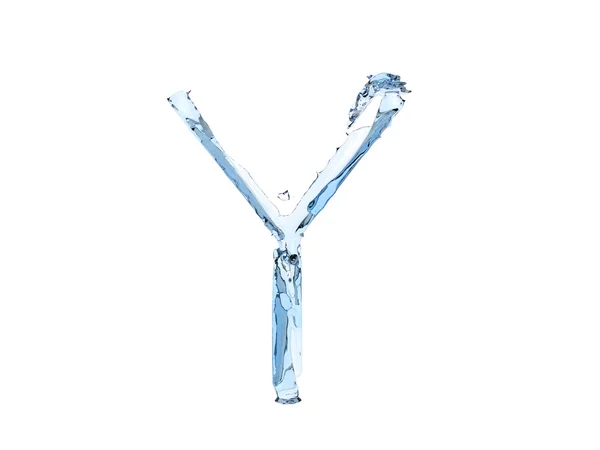 Y letter water — Stock Photo, Image