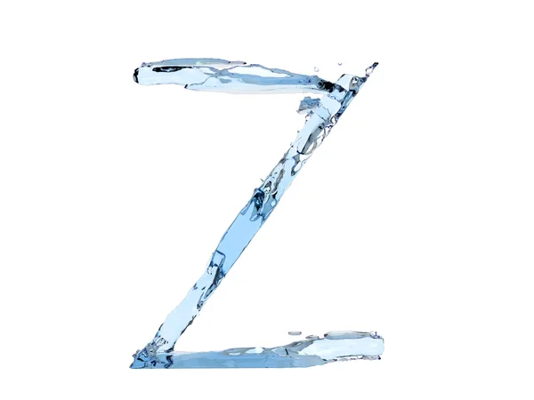 Z letter water — Stock Photo, Image