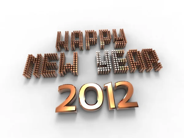Happy new golden year — Stock Photo, Image