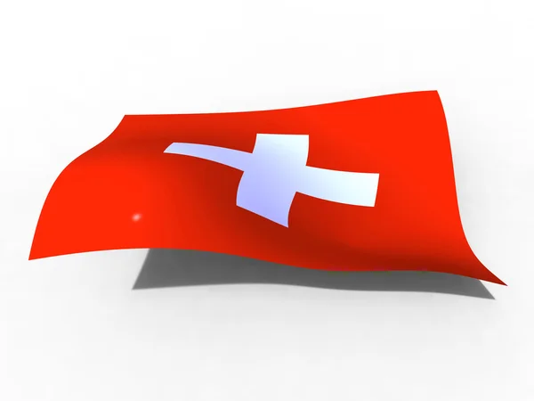 瑞士的旗子 — 图库照片