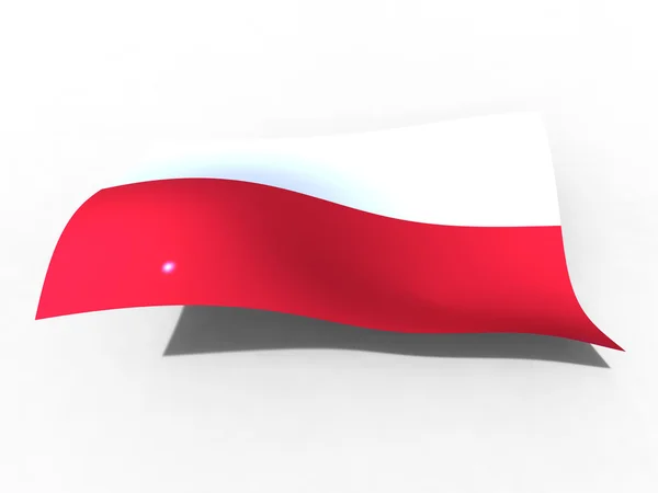 Lengyelország zászlaja — Stock Fotó