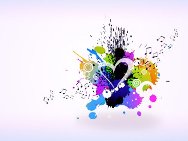 Splash music live clipart