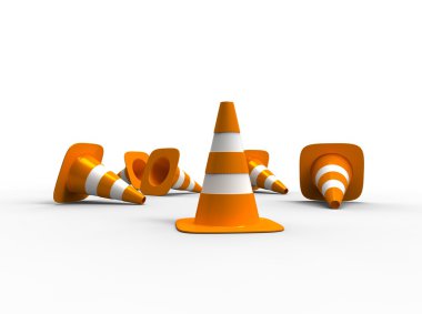 Traffic cones clipart