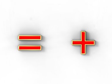 Symbol plus and minus clipart