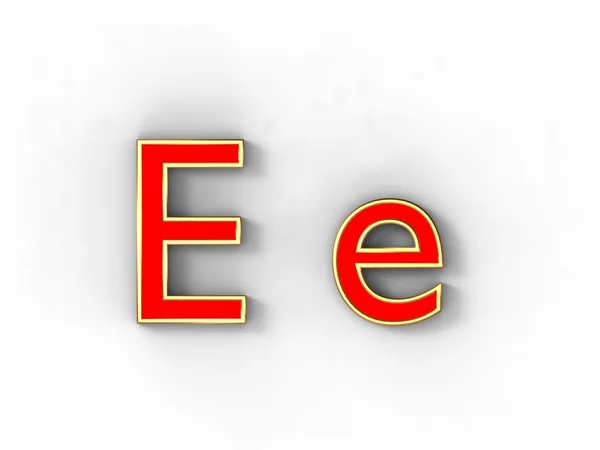 E harfi — Stok fotoğraf