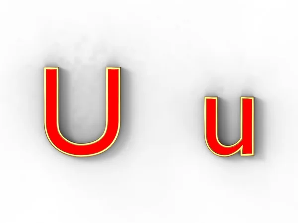 Litera U — Zdjęcie stockowe