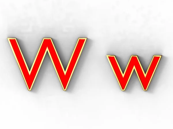 Буква W — стоковое фото
