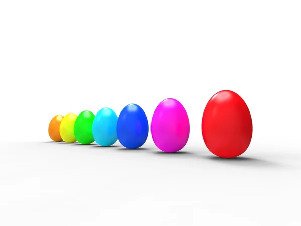 Multi färgade ägg — Stockfoto