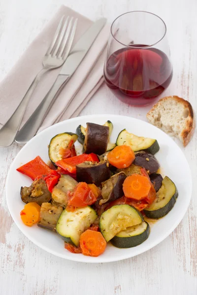 Grilled vegetables on the plate — Stock Photo, Image