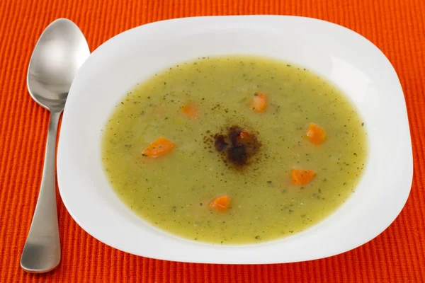 Vegetable soup with carrot — 图库照片
