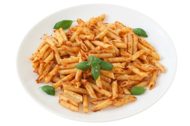 Penne with basil clipart
