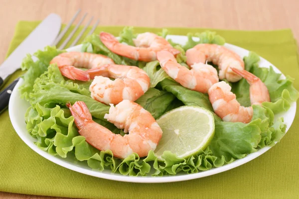 stock image Salad with shrimps