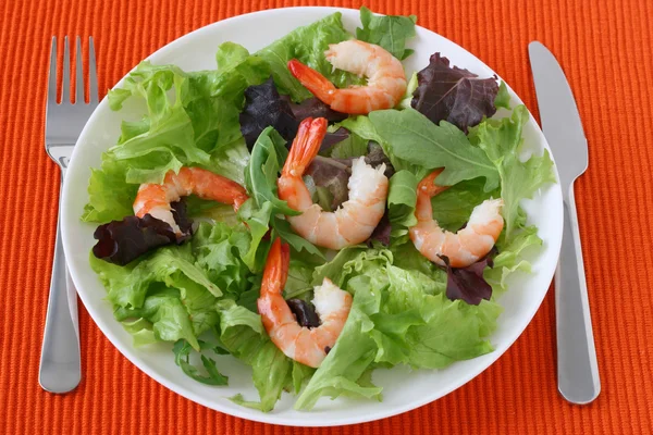 stock image Salad with shrimps