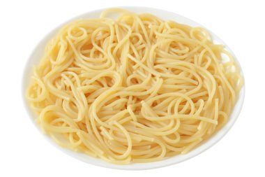 Beyaz tabak spagetti