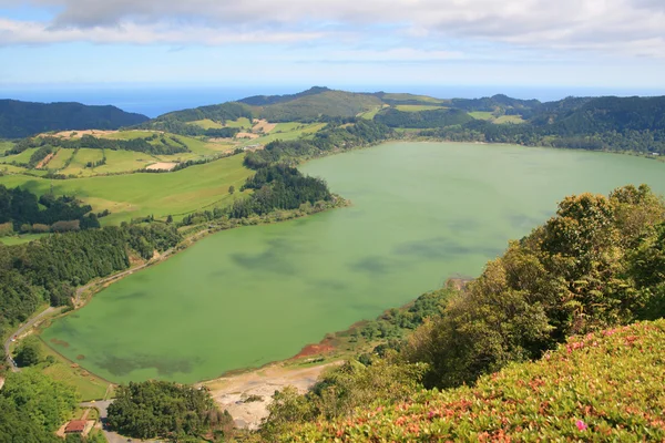 Lake in Azores Lagoa das furnas — Stock Photo, Image