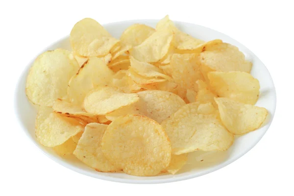 Chips auf dem Teller — Stockfoto