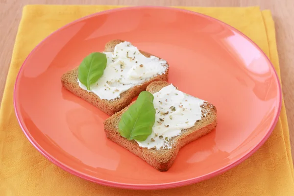 Toasts au fromage à la crème — Photo